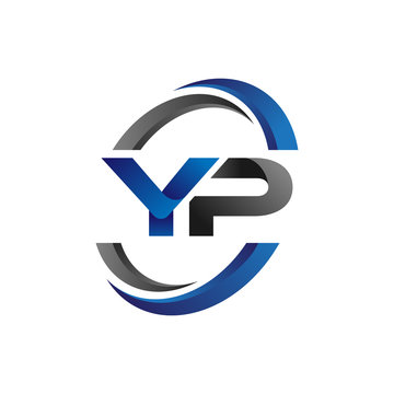 Simple Modern Initial Logo Vector Circle Swoosh yp