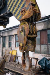 Rusty hook on machine tool