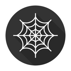 Spider web icon flat