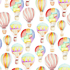 Pattern whith hot air balloons