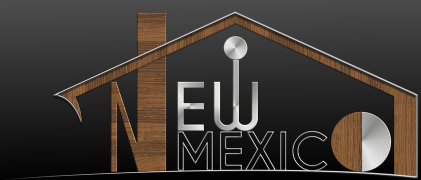 New Mexico con profilo edificio metallo e legno