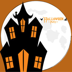 Halloween spooky house card