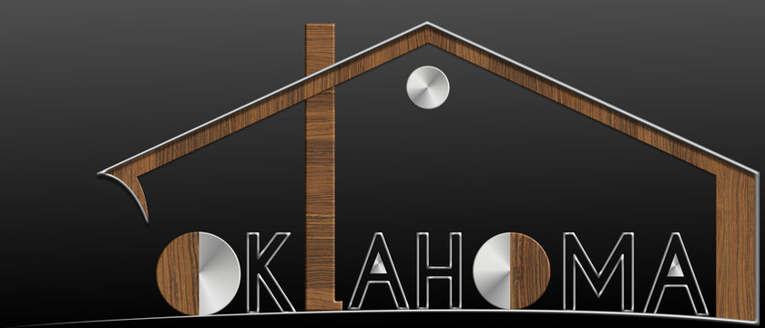 Oklahoma con profilo edificio metallo e legno