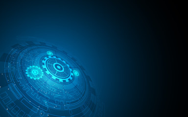 abstract digital hi tech circular pattern innovation concept system working design background