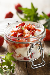 Strawberry dessert with fresh berries