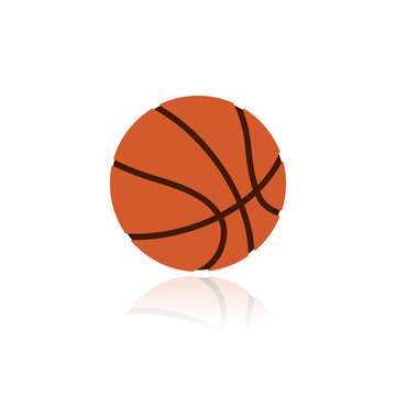 Balón de baloncesto sobre un fondo blanco