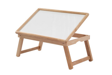 Whiteboard desk isolated with clipping path.
