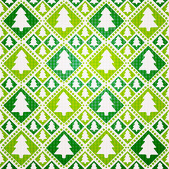 vector seamless pattern of christmas tree
