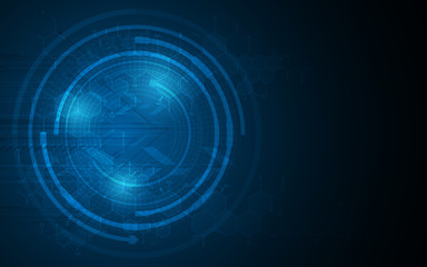 vector circular hexagon chemistry formula science tech innovation concept background
