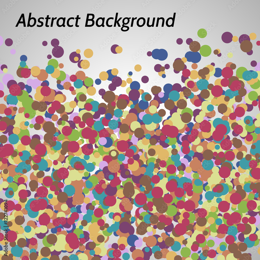 Poster vector abstract background with irregular color circles