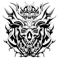 warrior helmet from different bones