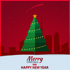 Merry Christmas and Happy New Year. Christmas background. Workplace.