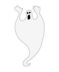 halloween ghost vector symbol icon design.