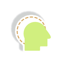 Vector paper sticker various symptoms of Zika on the human