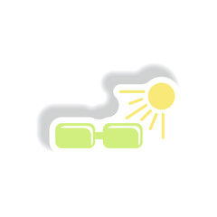 Vector paper sticker various symptoms of Zika on the human