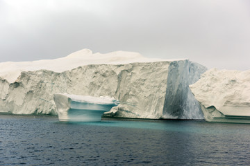 icebergs are on the arctic ocean in Greenland