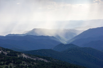 Rain and clouds in the mountains