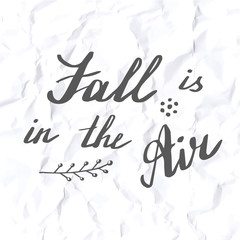 Autumn hand lettering and calligraphy design