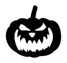 scary, pumpkin face vector symbol icon design