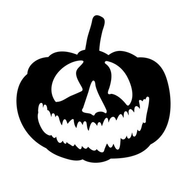 scary, pumpkin face vector symbol icon design