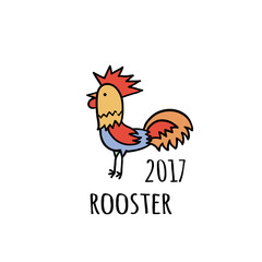 Fototapeta na wymiar Rooster Logo template. 2017 vector illustration.