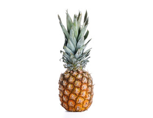 Perfect pineapple on a white background in the studio. Vitamins.