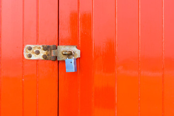 Red Painted Wooden Door