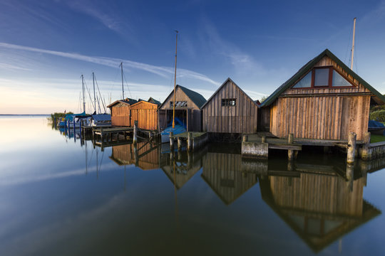 Bootshäuser am Hafen von Althagen, Fischland Darß