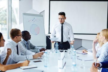 Fototapeta premium Communication with young specialists