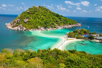 Photo sur Plexiglas Railay Beach, Krabi, Thaïlande View point of Nang Yuan island of Koh Tao island Thailand