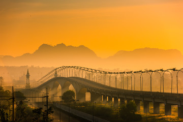 Thailand Nakhonphanom landmark Beautiful Border Bridge
