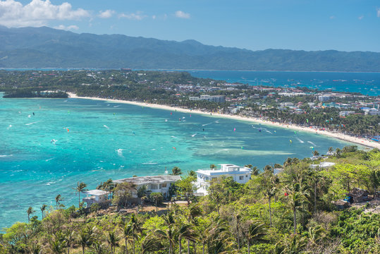 View of Bulabog beach, one of the most sought-after spots for ki