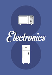 fridge and oven stove home electronic appliances image vector illustration