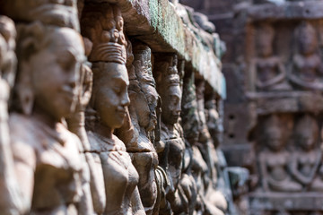 Malaysian statues in Angkor Wat