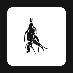 Root icon in simple style isolated on white background. Plant symbol vector illustration