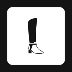 Womens high boots icon in simple style isolated on white background. Wear symbol vector illustration