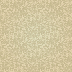 Seamless background of light beige color in the style of Damascus