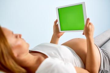 Woman with touchpad