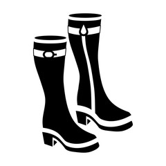 Womens boots icon in simple style isolated on white background. Wear symbol vector illustration