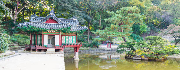 The Pavillion at secret garden of Changdeokgung palace in Seoul,