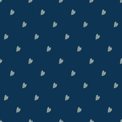 Doodle seamless pattern with hearts