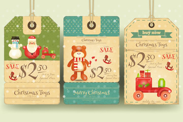 Christmas Toys Sale Tags