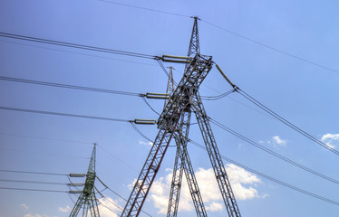 High voltage electrical overhead lines