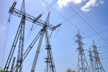 High voltage electrical overhead lines