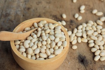 Heap white kidney bean