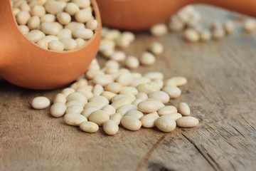 Heap white kidney bean