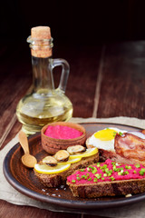Tasty tapas on the table