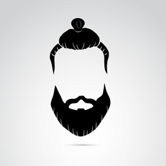 Hipster hairstyle vector art.