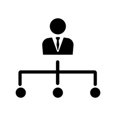 Hierarchical structure, networking icon vector