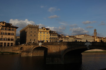 Obraz premium Arno River and the Ponte Santa Trinita, Florence, Italy